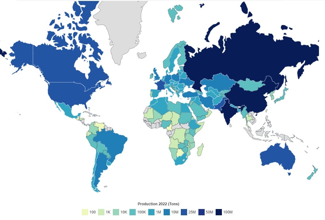 Production mondiale ble par pays 2024